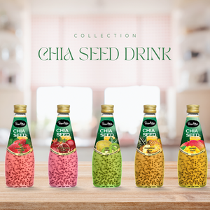 Boissons au goût de fraise aux graines de chia en canette de 320 ml, 4-5% de jus, de Interfresh Vietnam - Product Image 6