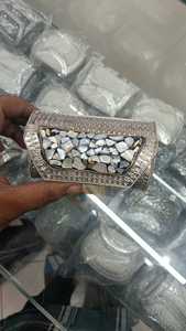 Elegant Handmade Mother of Pearl Clutch Handbag with Detachable Shoulder Chain and Premium Shell Mosaic - Product Image 2