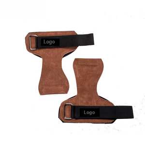 สายรัดข้อมือสำหรับยกน้ำหนัก สายรัดฝ่ามือ แผ่นรองรับมือสำหรับครอสเทรนนิ่ง ถุงมือหนังสำหรับออกกำลังกาย - Product Image 3