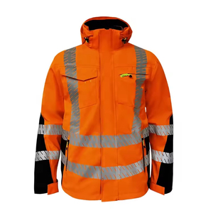 <b>Mens</b> High Visibility Safety Protective Work <b>Jacket</b> <b>Reflective</b> Durable Workwear Clothing by ZOHAN CREATIONS - Product Image 1