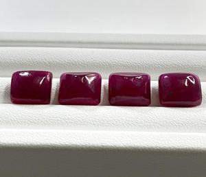 Cabujón de Rubí Natural de Alta Calidad, Color Rojo Rosado, 9x11mm, Octagonal, Tratado con Calor, Gema Suelta para Joyería - Product Image 2