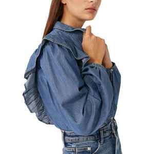 Top de Mezclilla para Mujer, de Alta Calidad, Sofisticado, Elegante, Moderno, Casual, Cómodo, Premium, Duradero, Suave y a la Moda - Product Image 4