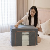 MA24.1 Boîtes de rangement en PVC personnalisées, écologiques et durables, pliables, en tissu, style Japandi, pour l'organisation du placard, des vêtements, des jouets pour enfants