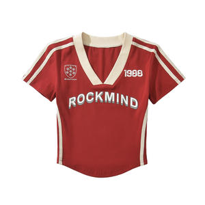 เสื้อยืดแขนสั้นสีขาวสำหรับผู้หญิง MERITORIOUS INTERNATIONAL รุ่นปี 2026 พิมพ์ลายโลโก้ ชุดลำลองสไตล์สปอร์ต ผ้าฝ้าย 100% เป็นมิตรกับสิ่งแวดล้อม - Product Image 5