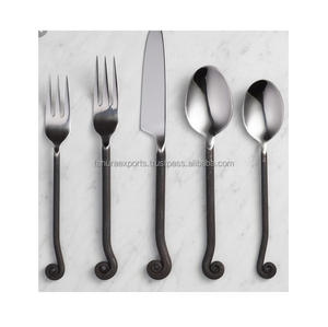 Juego de cubiertos decorativos para Bodas de nuevo diseño, juego de cubiertos con acabado plateado de acero inoxidable, hecho a mano, personalizado - Product Image 1