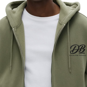 Sweat-shirt à capuche zippé personnalisé coupe ample en polaire douce, coupe décontractée, production OEM ODM pour usine de vêtements - Product Image 3