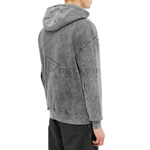 Acid Wash Solid Fashion Hoodie Men <b>Thick</b> <b>Fleece</b> Pullover High Quality Winter Wear Custom 100% Cotton Spring Season Style Made - Product Image 5