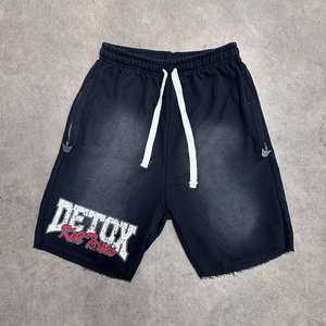 Shorts décontractés pour hommes Detox, couleur violette, avec cordon de serrage, poches et logo imprimé sur le devant, pour la gym et les activités sportives - Product Image 6