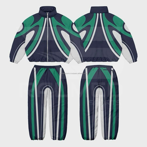 Nouvelle Collection : Ensemble Survêtement Imprimé 100% Coton, Coupe-Vent Épais, Écologique et Imperméable, 2 Pièces (Veste Zippée et Pantalon) - Product Image 3
