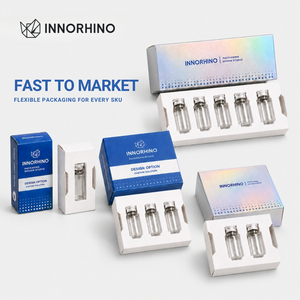 Emballage personnalisé pour flacons de peptides, carton pliable rapide à la mise sur le marché avec insert en papier personnalisable pour ensemble de contenants de stylos, ODM/OEM - Product Image 1
