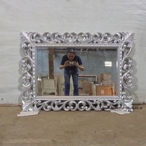 Unique <b>Asymmetric</b> Polished Art Deco Body <b>Mirror</b> Curved Wooden Border Freestanding Wall Modern Home Living Room Hotel Project - Product Image 4