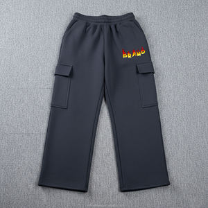 Pantalon de jogging et pantalon large évasé en dentelle pour femme, sur mesure, respirant, doux, coupe droite ample, style urbain, vente en gros - Product Image 5