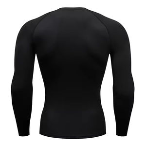 Maillot de bain à manches longues pour homme avec impression de logo personnalisée, rashguard imprimé, protection UV, séchage rapide, rashguard pour homme - Product Image 2