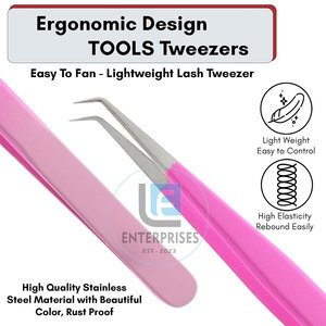 Prix bas, design unique, pinces à cils en acier inoxydable, réutilisables, durables, de haute qualité, vente en gros, beauté - Product Image 2