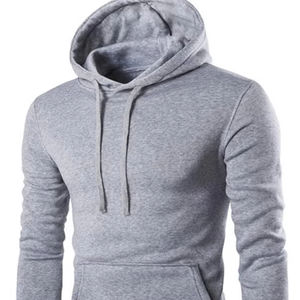 Sudadera con capucha de algodón 100% para hombre al por mayor con cremallera y bolsillo canguro - Product Image 1