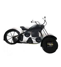 Metal Motorcycle Art <b>Wall</b> Decor <b>Desk</b> Shelf Clocks Non Ticking Battery Operated Home - Product Image 3