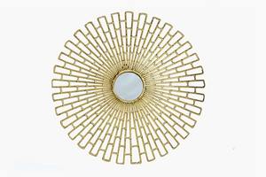 Un miroir métallique élégant et créatif transforme la lumière ordinaire en une sculpture de reflets et de grâce. - Product Image 2