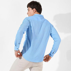 2022 été coton chemise habillée pour hommes pour col polo respirant et Anti-rides Logo personnalisé impression en gros pour les adolescents - Product Image 4
