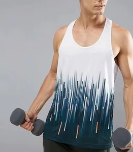 เสื้อกล้ามผู้ชายสไตล์สตรีทแวร์ ระบายอากาศ แห้งเร็ว เป็นมิตรกับสิ่งแวดล้อม ผลิตจากผ้าสแปนเด็กซ์/โพลีเอสเตอร์  รับสกรีนโลโก้/สีตามสั่ง ผ้า 180 กรัม รับผลิตแบบ OEM - Product Image 4