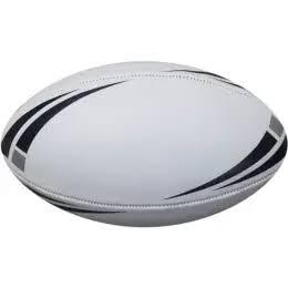 SIWIJAS Sport PU Fútbol para todas las estaciones Blanco con rayas negras Modelo Rugby Ss-snkb - Product Image 1