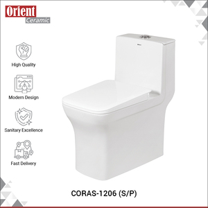 Venta Exclusiva de Sanitarios de Cerámica Blanca de Origen Indio, Diseño Nuevo, Inodoro de Una Pieza Montado en el Suelo - Product Image 2