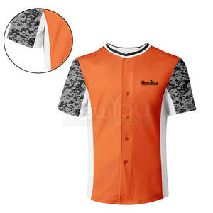 Vente directe d'usine, maillot de baseball à manches courtes respirant et à séchage rapide pour hommes adultes avec logo sur le devant - Product Image 6