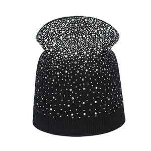 Top Quality Men Beanies <b>Caps</b> <b>Winter</b> Warm Fabric Knitted Beanies With Custom Logo Beanies <b>Caps</b> Wholesale Rhinestoned Beanies - Product Image 5