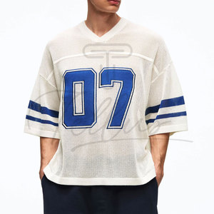Camiseta Boxy Personalizada de Calidad, Camiseta Oversize Lisa con Corte Boxy, Camiseta de Malla de Moda Oversize para Hombre - Product Image 2