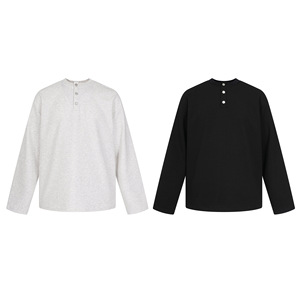 Men's Knitted <b>Henley</b> Pullover Regular Fit Button Up Collar Casual <b>Long</b> <b>Sleeve</b> Solid Color Autumn Wear - Product Image 3