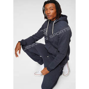 Conjunto de Dos Piezas de Sudadera con Capucha y Cordón Ajustable Estilo Hip Hop para Hombre, Felpa Francesa, 100% Algodón - Product Image 4