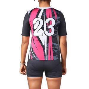 ชุดวอลเลย์บอลหญิงแบบสั่งทำพิเศษด้วยเทคนิคการพิมพ์แบบซับลิเมชั่นเต็มรูปแบบ เนื้อผ้านุ่ม ระบายเหงื่อได้ดี เหมาะสำหรับการแข่งขันระดับมืออาชีพ - Product Image 4