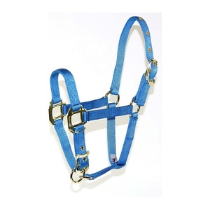 Meilleur vendeur bleu marine 3/4 \ "Nylon réglable menton cheval licou équipement équestre équin de haute qualité pour animaux de compagnie et chevaux - Product Image 1