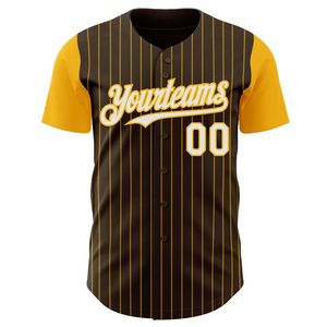 เสื้อเบสบอลลายทางพิมพ์แบบ Heat-Transfer พร้อมชื่อและหมายเลขทีมสั่งทำได้ ผู้จำหน่ายชุดทีม ผลิตจากโพลีเอสเตอร์ 100% ระบายอากาศได้ดี สำหรับผู้ใหญ่ทุกเพศ - Product Image 4