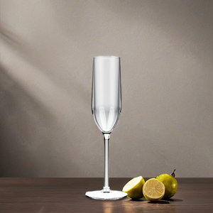 Meilleur prix Offre Spéciale 118ml 4oz verre à Champagne classique haute Transparent acrylique forme ronde conception verre à vin mousseux - Product Image 3