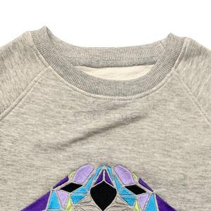 Sweat-shirts gris chiné en molleton de coton, manches raglan, logo brodé de haute qualité, sweat-shirt pour homme grande taille et mode - Product Image 2