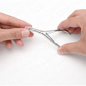 Pince à cuticules fine en acier inoxydable robuste, argentée, outil professionnel de podologie et de manucure, personnalisable OEM - Product Image 6