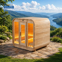 Pabellón de Bienestar Nórdico de Pino con Certificación Ecológica, Modular, de Ensamblaje DIY, de Alto Rendimiento, con Calefacción Rápida, Tipo Spa, Modelo Brasil Pod