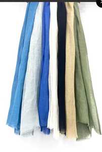 Fabricant d'écharpes en lin uni 50x200 cm Pareo - Product Image 6