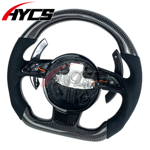 Volante de Fibra de Carbono Personalizado para <span class=keywords><strong>Audi</strong></span> Serie <span class=keywords><strong>RS</strong></span> RS3 RS4 RS5 RS6 RS7 S3 S4 S5 Serie B8 Antigua A8 R8 Q7 Q5 Compatible con Calefacción - Product Image 2