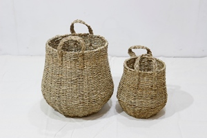 New Arrival Vintage <b>Wicker</b> Seagrass Woven Baskets Vietnam-supplied Storage Boxes & <b>Bins</b> Special Design Clothing Rack - Product Image 4