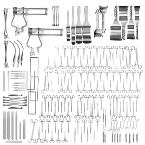 Ensemble d'instruments chirurgicaux pour laparotomie, 197 pièces, équipement de chirurgie abdominale, acier inoxydable, outils médicaux manuels réutilisables - Product Image 2
