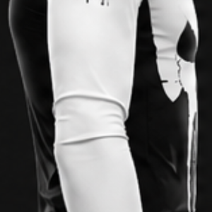 White Short Sleeve Rash Guard <b>Compression</b> <b>Shirt</b> <b>Black</b> Accents Sublimated Design UPF50+ Anti-UV Quick Dry Breathable Eco-Friendly - Product Image 6