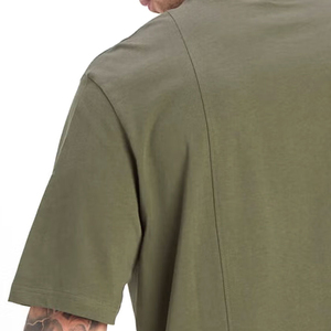 T-shirt Homme Sur Mesure en Mélange Polyester/Coton Grandes Tailles Qualité Luxe Col Rond Côtelé Épaules Tombantes Streetwear Coupe Classique - Product Image 4