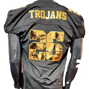 Jersey de fútbol americano bordado de talla grande transpirable pantalones de sublimación elásticos Pakistán hizo fotos reales soporte de fábrica - Product Image 1