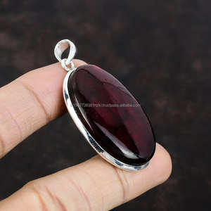 925จี้เงินแท้จี้โกเมนจี้อัญมณีทำด้วยมือเครื่องประดับโกเมนของขวัญสำหรับจี้สร้อยคอสำหรับแม่ของเธอ - Product Image 6