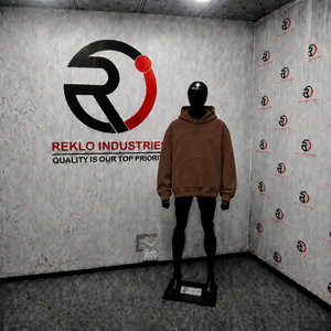 Custom Brown <b>Oversized</b> <b>Hoodie</b> <b>Men</b> Streetwear Pullover With Curved Seam Design Drop Shoulder Casual Fashion Hooded Sweatshirt Top - Product Image 3