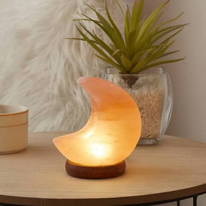 Designer Himalayan <b>Moon</b> Salt Lamp High Quality Artisan Crafted <b>Moon</b> Shaped <b>Crystal</b> Lamp with Custom Logo Factory Direct - Product Image 4
