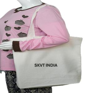 Wholesale Recyclable Organic Cotton Canvas Tote Bag Zipper Top Silk Screen Printed Custom Logo for Business Shopping Grocery Use - Product Image 2
