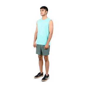 Camiseta Deportiva sin Mangas para Hombre, Color Azul Agua, Personalizable, de Secado Rápido, Ligera y Transpirable, Ideal para Entrenamiento y Deportes, Venta al Por Mayor - Product Image 3