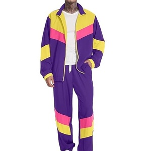 Zipper Style Colorblock <b>Waterproof</b> Windbreaker Trouser <b>Set</b> Oversized Stylish Outerwear Sportswear Breathable Windbreaker <b>Sets</b> - Product Image 4